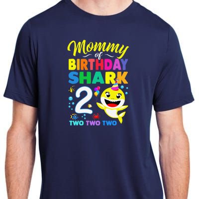 Mommy Of Birthday Shark 2nd Matching Oufit Party For Family Adult ChromaSoft Performance T-Shirt