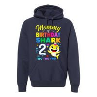 Mommy Of Birthday Shark 2nd Matching Oufit Party For Family Premium Hoodie