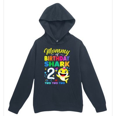 Mommy Of Birthday Shark 2nd Matching Oufit Party For Family Urban Pullover Hoodie