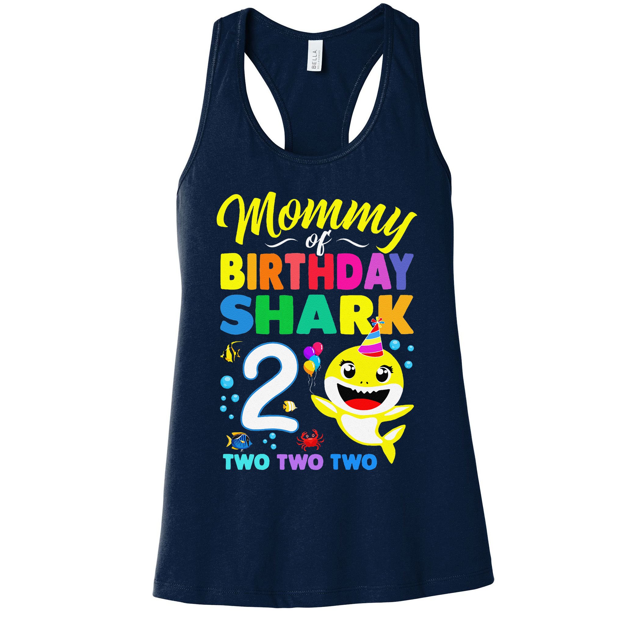 Mommy Of Birthday Shark 2nd Matching Oufit Party For Family Womens Tank Top