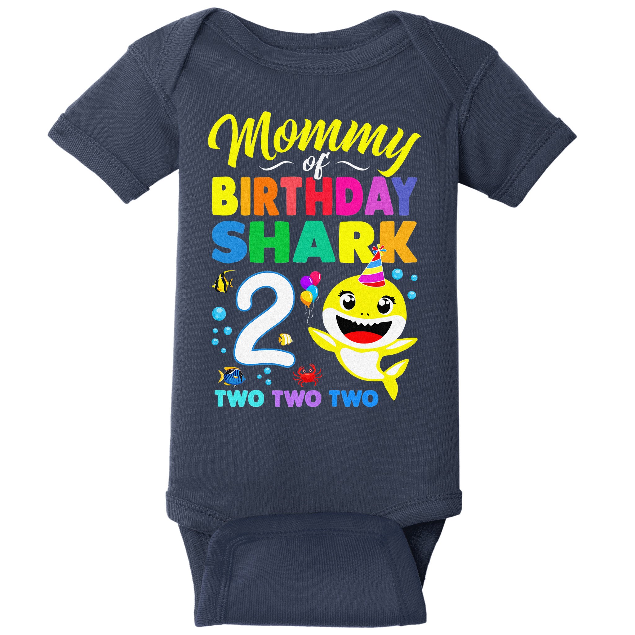 Mommy Of Birthday Shark 2nd Matching Oufit Party For Family Baby Bodysuit