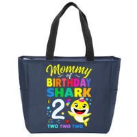 Mommy Of Birthday Shark 2nd Matching Oufit Party For Family Zip Tote Bag