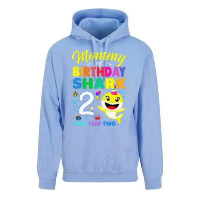 Mommy Of Birthday Shark 2nd Matching Oufit Party For Family Unisex Surf Hoodie