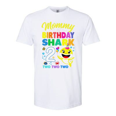 Mommy Of Birthday Shark 2nd Matching Oufit Party For Family Softstyle CVC T-Shirt