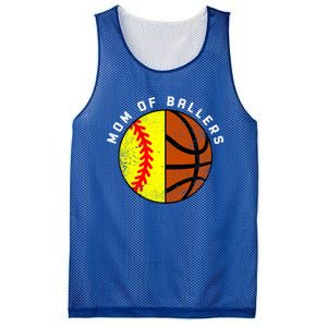 Mom Of Ballers Funny Softball Basketball Mom Gift Mesh Reversible Basketball Jersey Tank