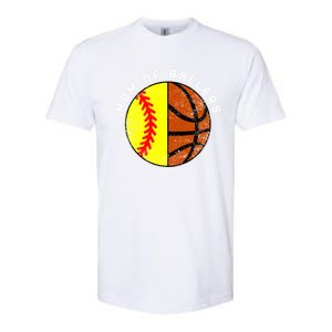 Mom Of Ballers Funny Softball Basketball Mom Gift Softstyle CVC T-Shirt