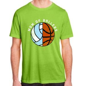 Mom Of Ballers Funny Volleyball Basketball Mom Great Gift Adult ChromaSoft Performance T-Shirt