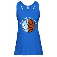 Mom Of Ballers Funny Volleyball Basketball Mom Great Gift Ladies Essential Flowy Tank