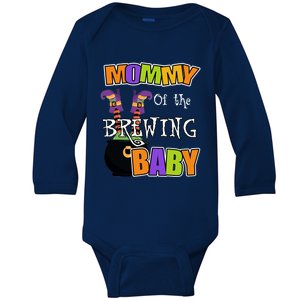 Mommy Of Brewing Halloween Theme Shower Spooky Gift Baby Long Sleeve Bodysuit