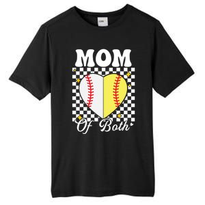 Mom Of Both Baseball Softball Heart Leopard Mothers Day Mama Meaningful Gift Tall Fusion ChromaSoft Performance T-Shirt