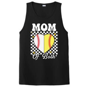 Mom Of Both Baseball Softball Heart Leopard Mothers Day Mama Meaningful Gift PosiCharge Competitor Tank