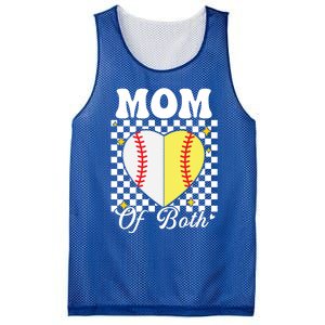 Mom Of Both Baseball Softball Heart Leopard Mothers Day Mama Meaningful Gift Mesh Reversible Basketball Jersey Tank