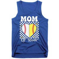 Mom Of Both Baseball Softball Heart Leopard Mothers Day Mama Meaningful Gift Tank Top