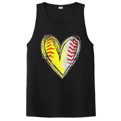 Mom Of Both Baseball Softball Mom Mothers Day Women PosiCharge Competitor Tank