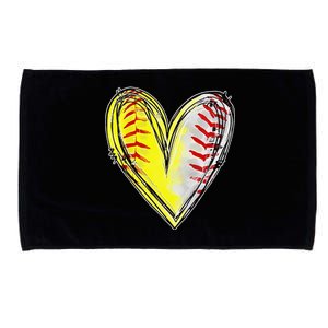 Mom Of Both Baseball Softball Mom Mothers Day Women Microfiber Hand Towel