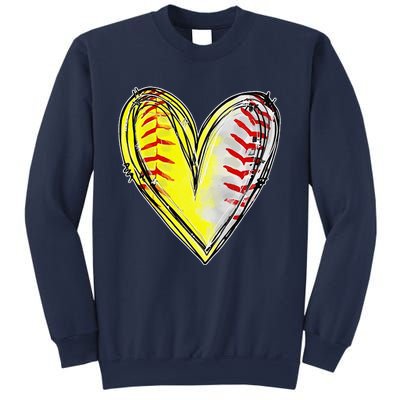 Mom Of Both Baseball Softball Mom Mothers Day Women Sweatshirt