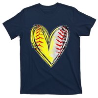 Mom Of Both Baseball Softball Mom Mothers Day Women T-Shirt