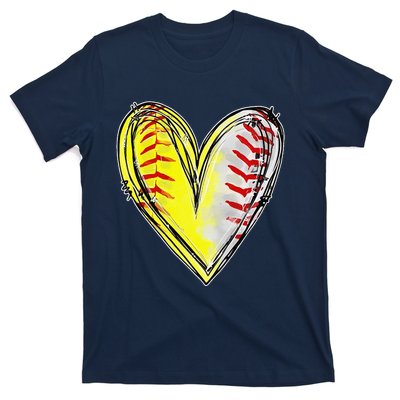 Mom Of Both Baseball Softball Mom Mothers Day Women T-Shirt