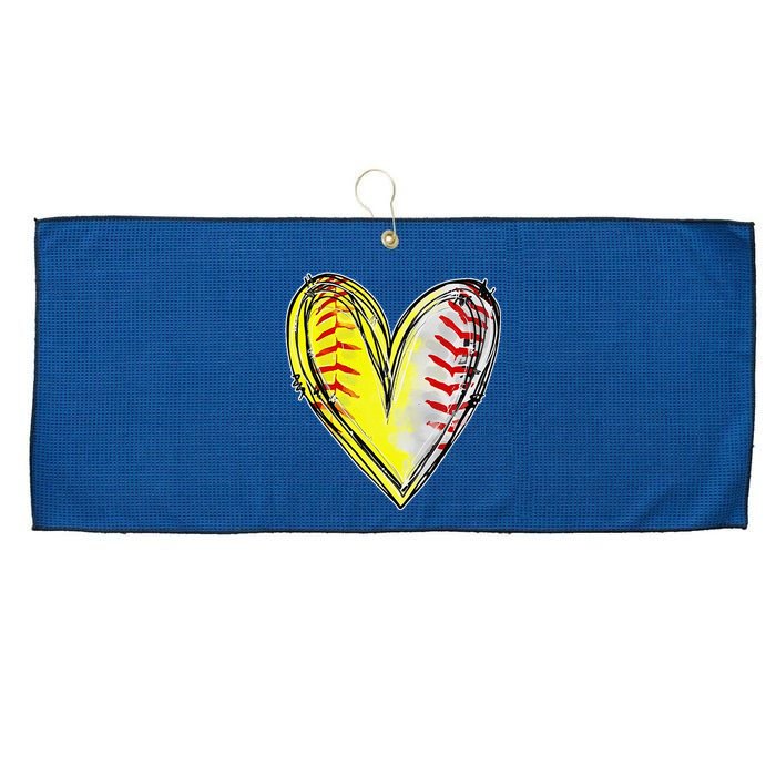 Mom Of Both Baseball Softball Mom Mothers Day Women Large Microfiber Waffle Golf Towel