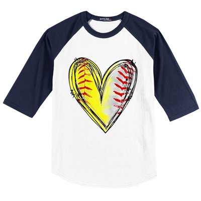 Mom Of Both Baseball Softball Mom Mothers Day Women Baseball Sleeve Shirt