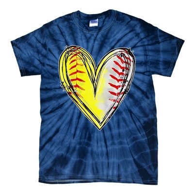 Mom Of Both Baseball Softball Mom Mothers Day Women Tie-Dye T-Shirt