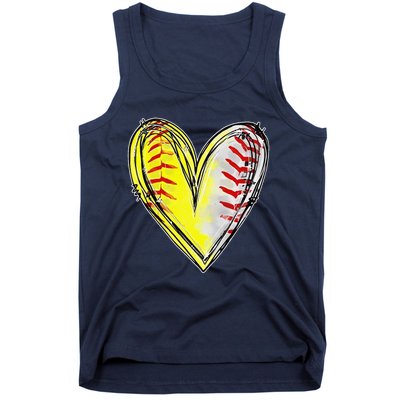 Mom Of Both Baseball Softball Mom Mothers Day Women Tank Top