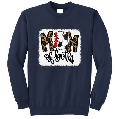 Mom Of Both Leopard Baseball Soccer Sweatshirt