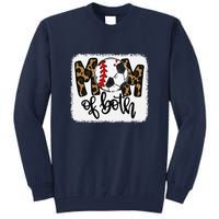 Mom Of Both Leopard Baseball Soccer Tall Sweatshirt