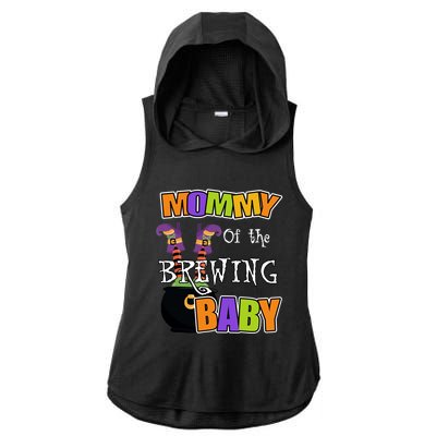 Mommy Of Brewing Halloween Theme Shower Spooky Gift Ladies PosiCharge Tri-Blend Wicking Draft Hoodie Tank