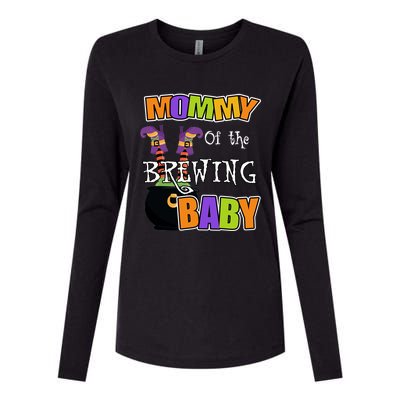 Mommy Of Brewing Halloween Theme Shower Spooky Gift Womens Cotton Relaxed Long Sleeve T-Shirt