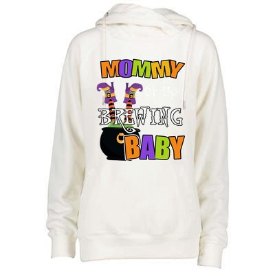 Mommy Of Brewing Halloween Theme Shower Spooky Gift Womens Funnel Neck Pullover Hood