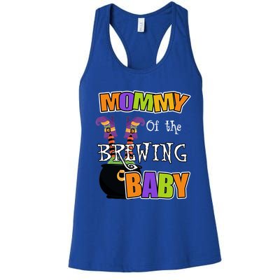 Mommy Of Brewing Halloween Theme Shower Spooky Gift Women's Racerback Tank