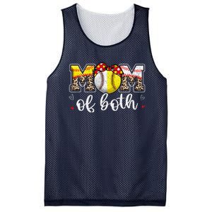 Mom Of Both Leopard Game Day Baseball Softball MotherS Day Mesh Reversible Basketball Jersey Tank