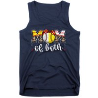 Mom Of Both Leopard Game Day Baseball Softball MotherS Day Tank Top