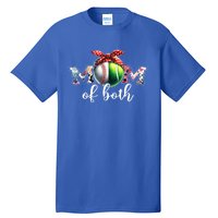 Mom Of Both Baseball Tennis Game Day MotherS Day Cool Gift Tall T-Shirt