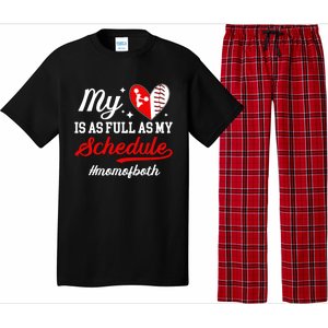 Mom Of Both Proud Cheer And Baseball Mom Pajama Set