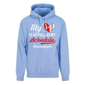 Mom Of Both Proud Cheer And Baseball Mom Unisex Surf Hoodie