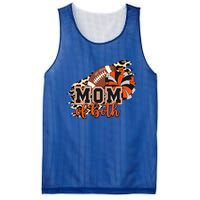 Mom Of Both Football Cheer Orange Black Pom Leopard Great Gift Mesh Reversible Basketball Jersey Tank