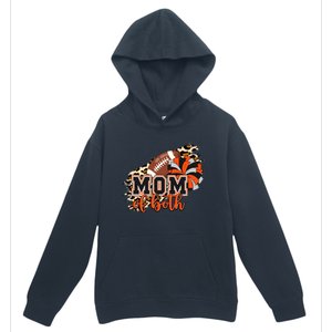 Mom Of Both Football Cheer Orange Black Pom Leopard Great Gift Urban Pullover Hoodie