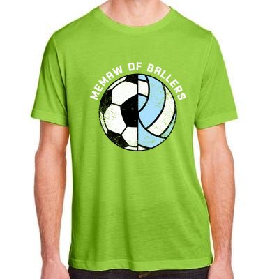 Memaw Of Ballers Funny Soccer Volleyball Grandma Memaw Gift Adult ChromaSoft Performance T-Shirt