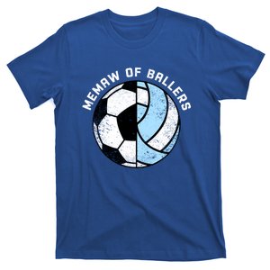 Memaw Of Ballers Funny Soccer Volleyball Grandma Memaw Gift T-Shirt