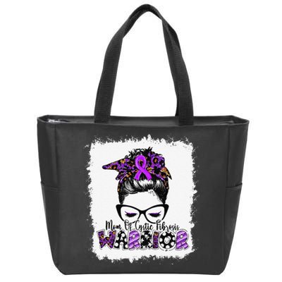 Mom Of Cystic Fibrosis Warrior Women Cystic Fibrosis Zip Tote Bag