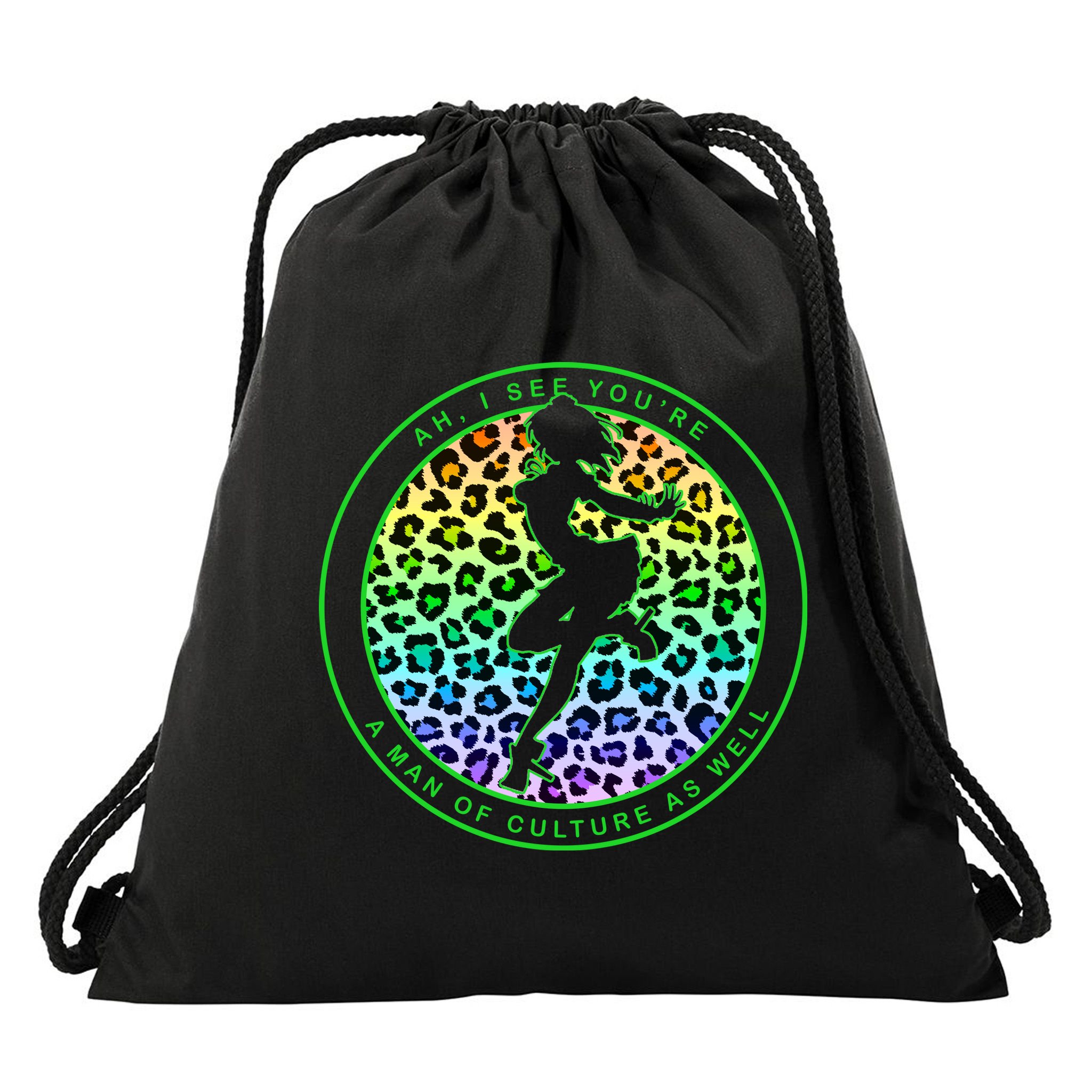 Man Of Culture Funny Meme Drawstring Bag