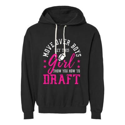 Move Over Cute Fantasy Football Draft Kit Party Garment-Dyed Fleece Hoodie