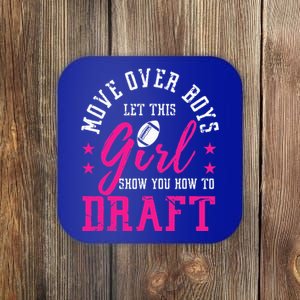 Move Over Cute Fantasy Football Draft Kit Party Coaster