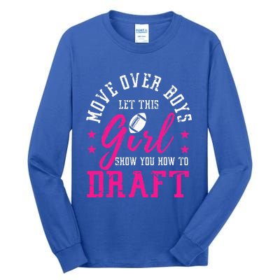 Move Over Cute Fantasy Football Draft Kit Party Tall Long Sleeve T-Shirt