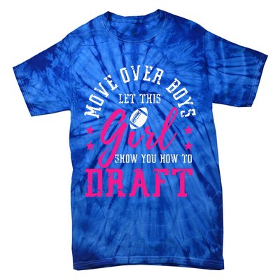 Move Over Cute Fantasy Football Draft Kit Party Tie-Dye T-Shirt