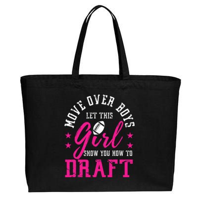 Move Over Cute Fantasy Football Draft Kit Party Cotton Canvas Jumbo Tote