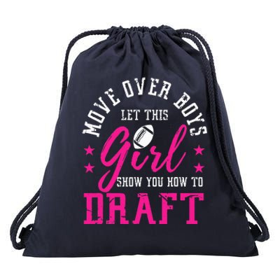 Move Over Cute Fantasy Football Draft Kit Party Drawstring Bag