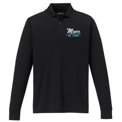 Mom Of Cute Graphic Saying For Proud Mother Of Sons Cool Gift Performance Long Sleeve Polo